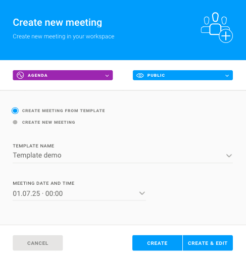 Create from template meeting.png
